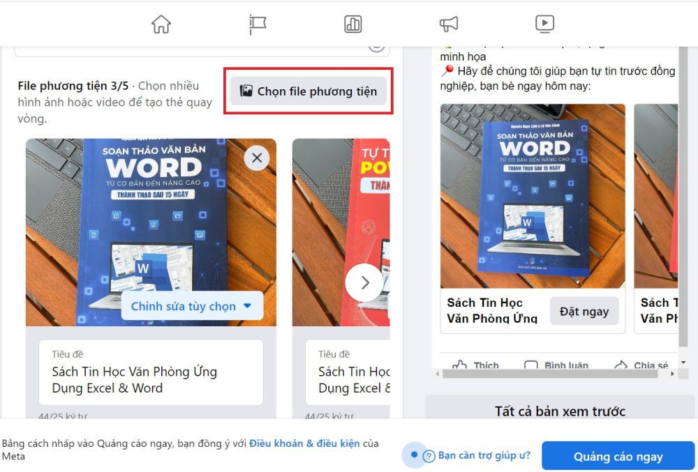 Quảng cáo xoay vòng carousel