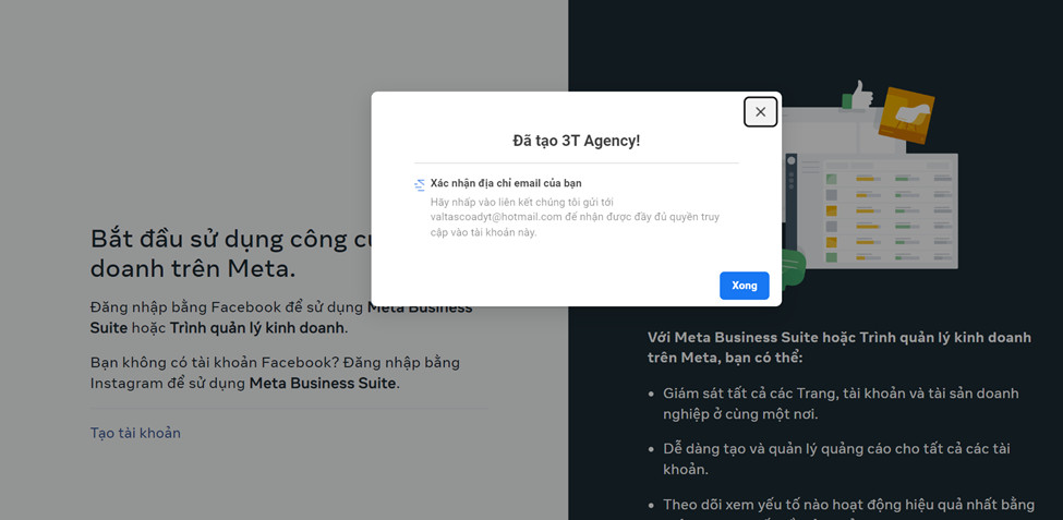 cách tạo tài khoản BM Facebook Ads