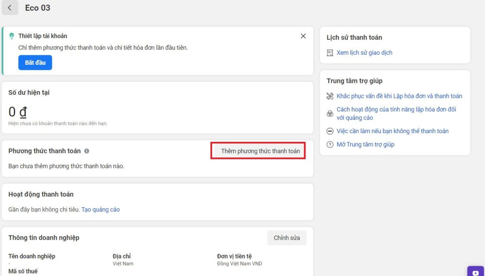 cách tạo tài khoản BM Facebook