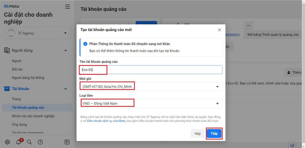 cách tạo tài khoản BM Facebook