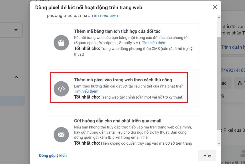 Pixel facebook ads