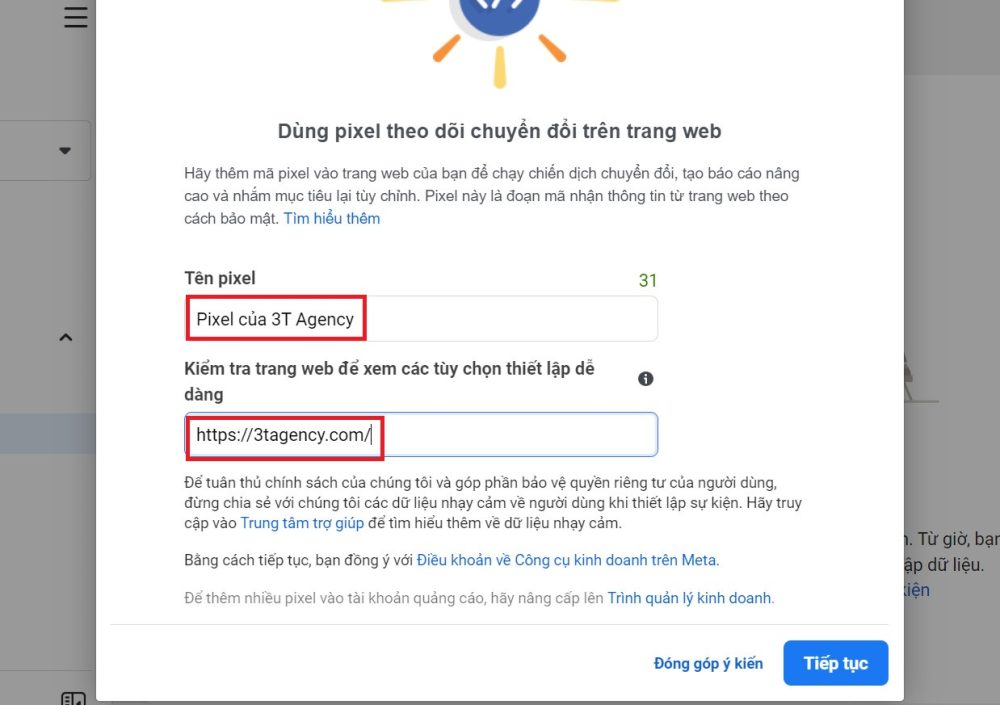 Pixel facebook ads