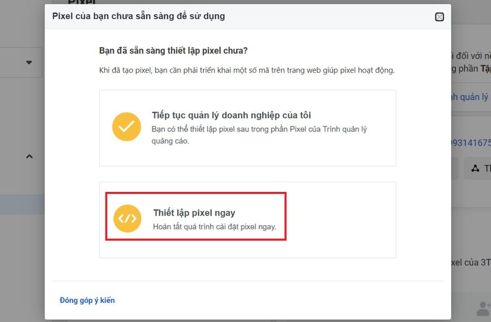 Pixel facebook ads