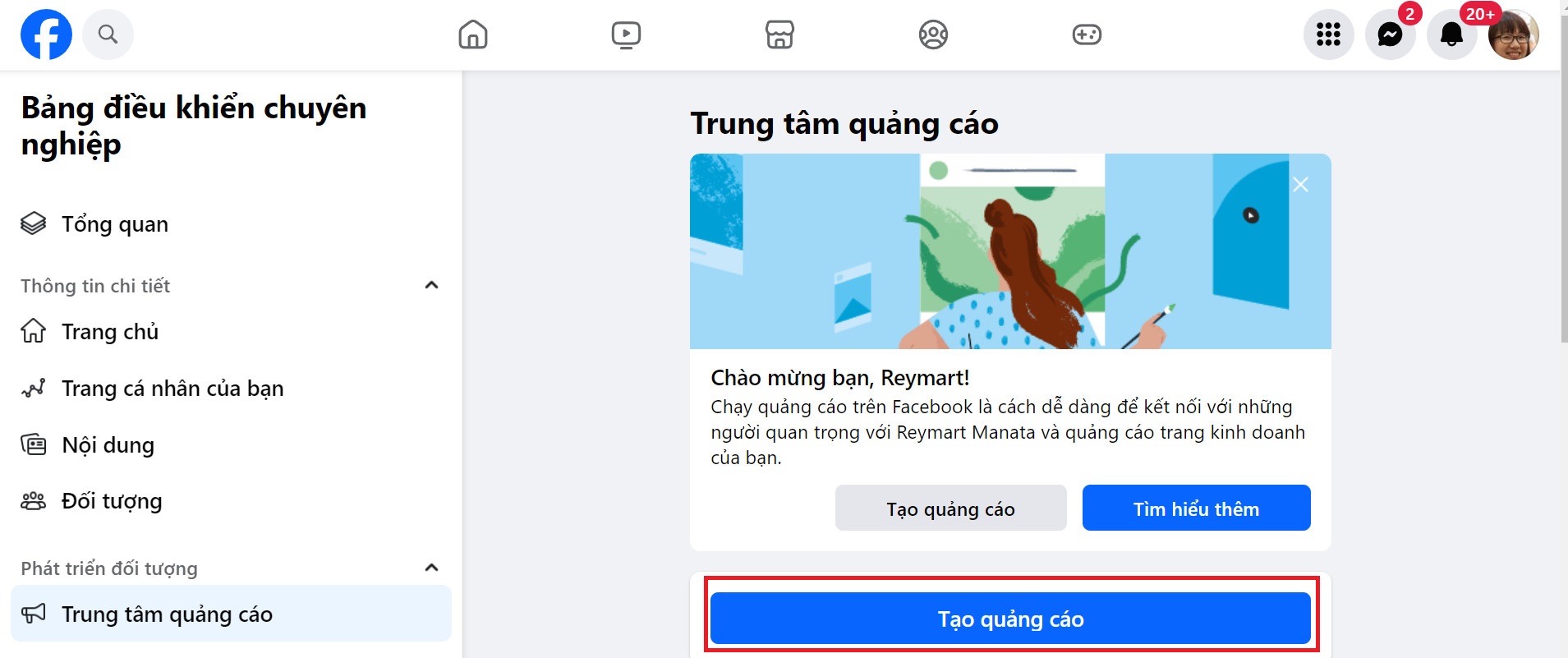 Chạy Quảng Cáo Tài Khoản Facebook Cá Nhân