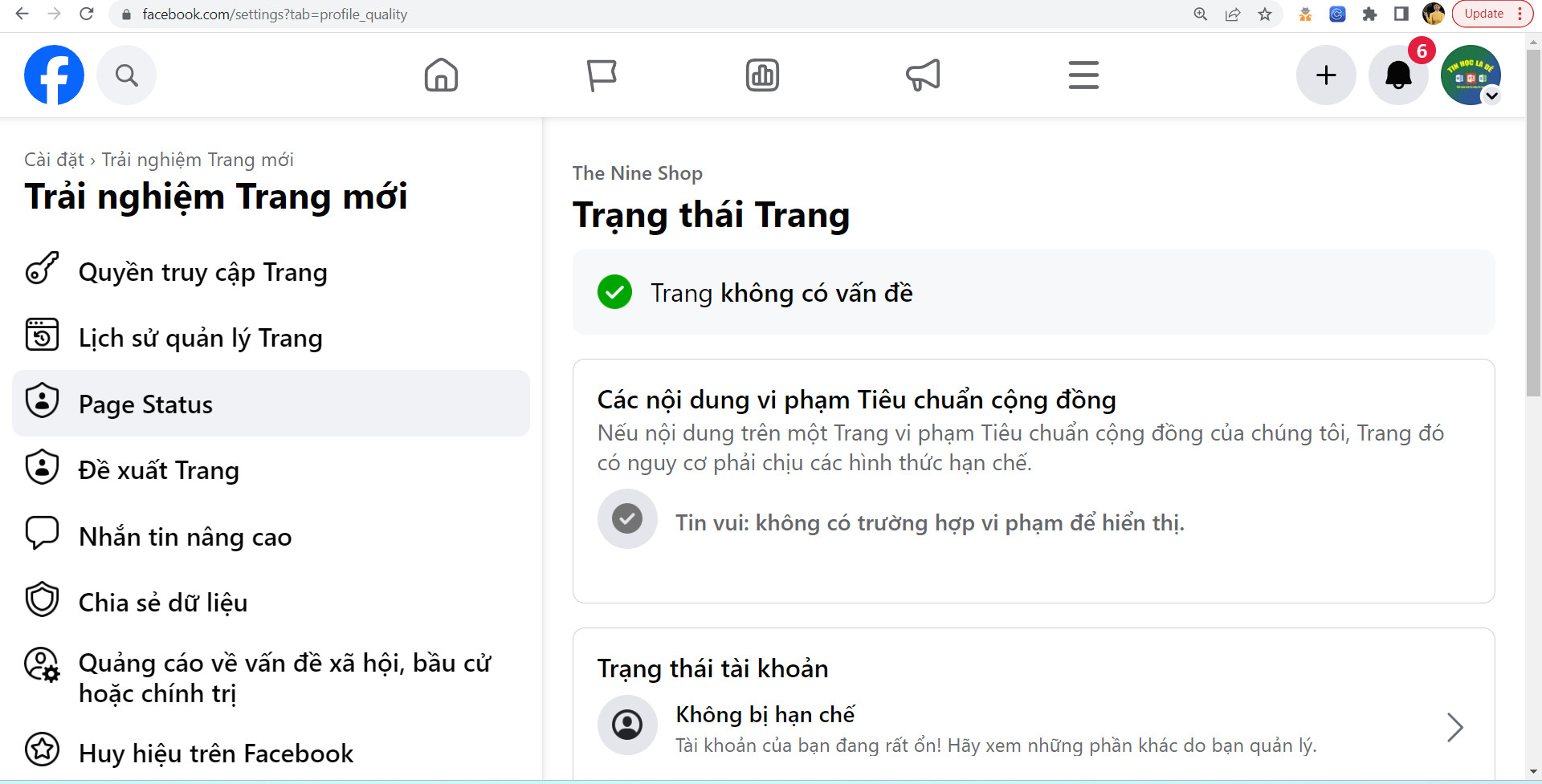 Chất Lượng Tài Khoản Facebook