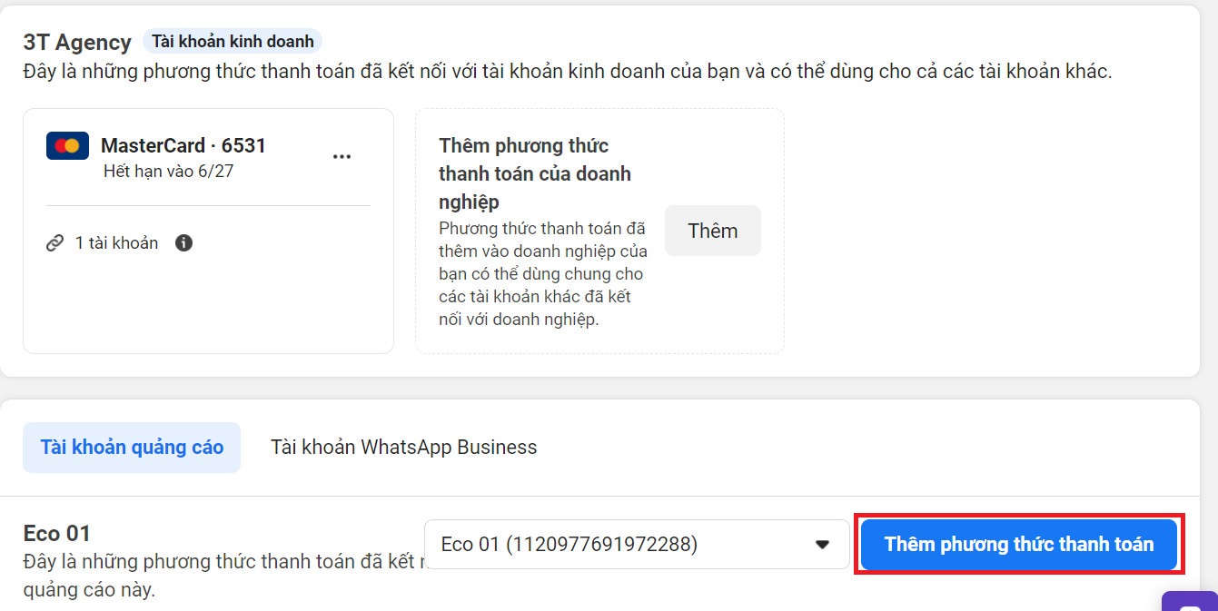 Mã Tín dụng quảng cáo Facebook